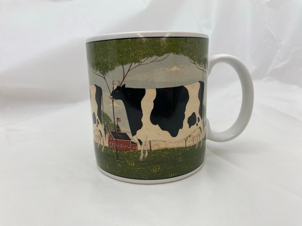 Warren Kimble Sakura Animal Collection Cow Coffee Mug 2000 Farmhouse Farm Cup